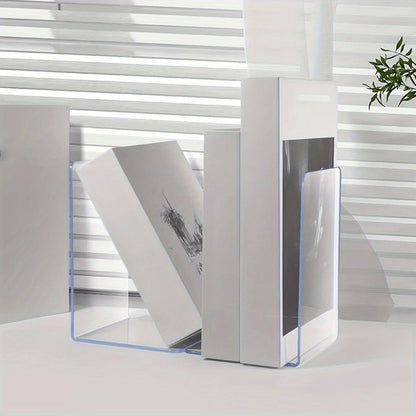 1/2pcs Clear Acrylic Bookends