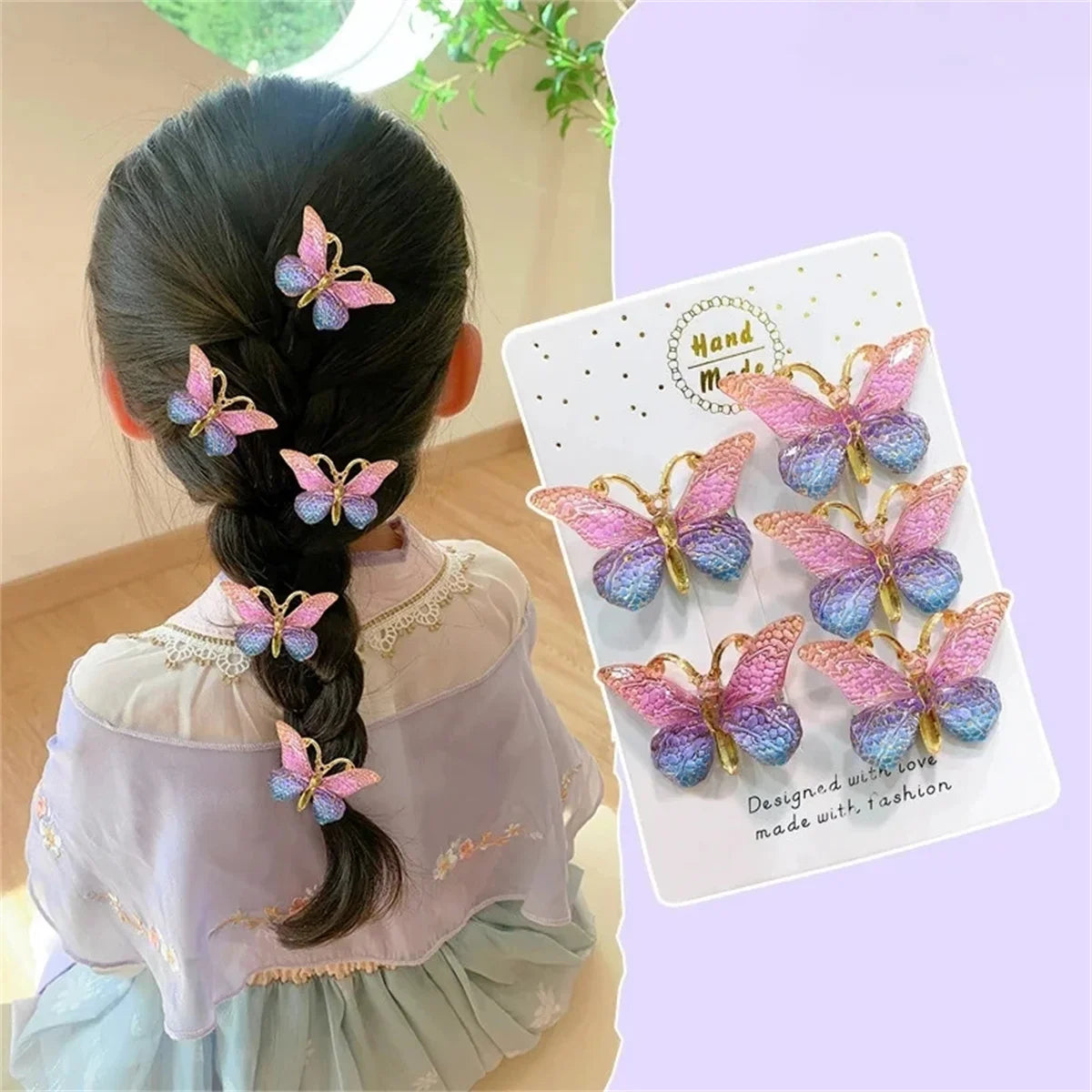 Sweet 3D Gradient Color Baby Hairpins