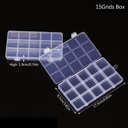 15/24/28 Grids Transparent Plastic Organizer Box