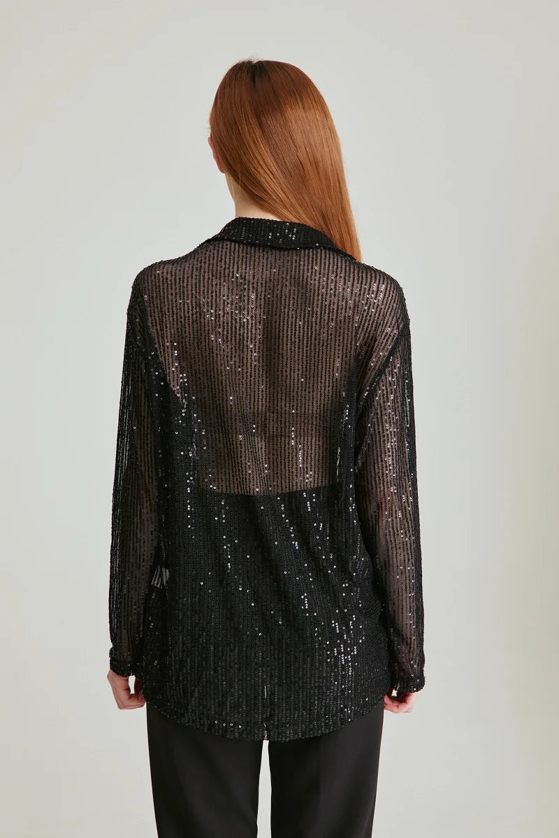 Plus Size Sequin Sparkle Shirt