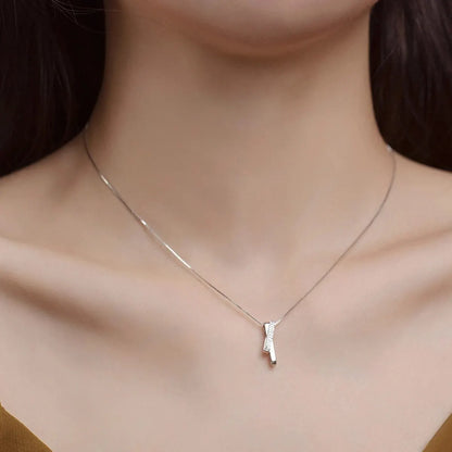 Simple Geometric Interlocking Ring Necklace