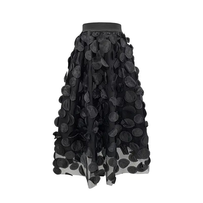 Women's Vintage Polka Dot Tulle Mesh Skirt