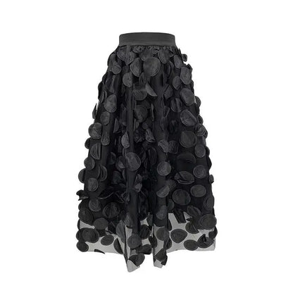 Women's Vintage Polka Dot Tulle Mesh Skirt
