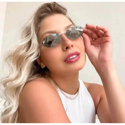 Frameless Metal Sunglasses