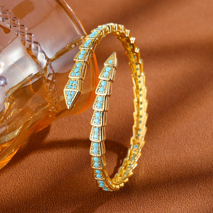 Fashion Inlaid Zirconia Open Bracelet for Women