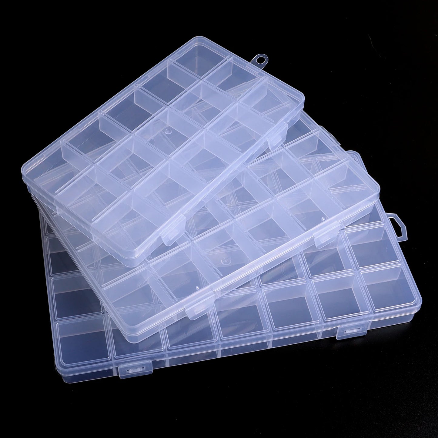 15/24/28 Grids Transparent Plastic Organizer Box