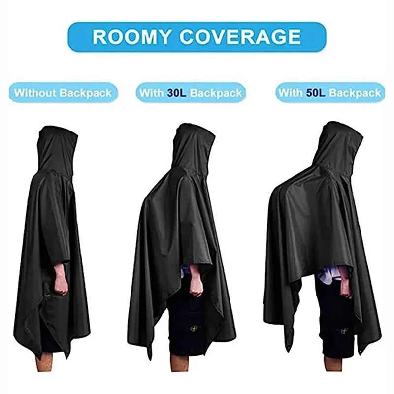 3-in-1 Military-Style Rain Poncho