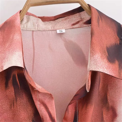 Retro Printed Belted Dress