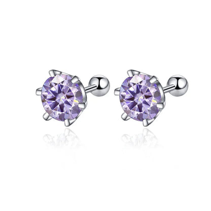 0.5–2ct Moissanite Screw Back Stud Earrings