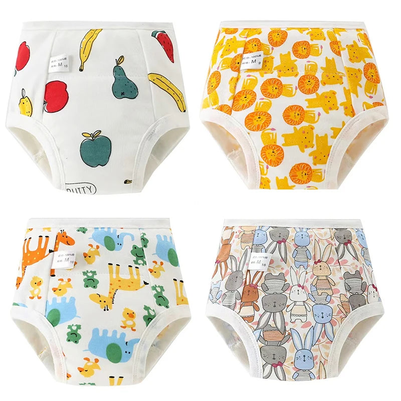 4PCS Set of Cute Cotton Baby Toilet Training Pants