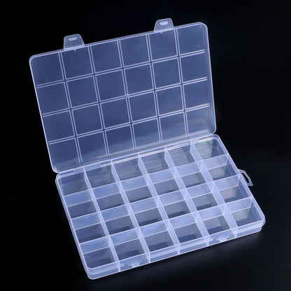 15/24/28 Grids Transparent Plastic Organizer Box