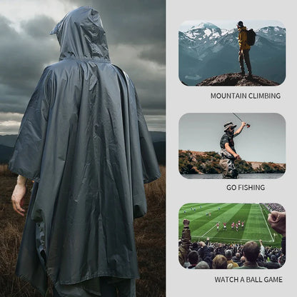 3-in-1 Military-Style Rain Poncho