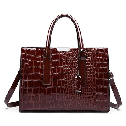 Crocodile Print Women’s Handbag