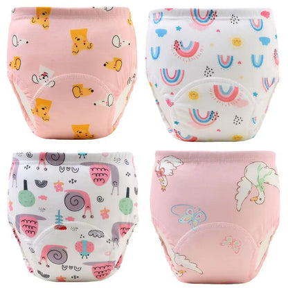 4PCS Reusable Infant Baby Potty Training Pants Set