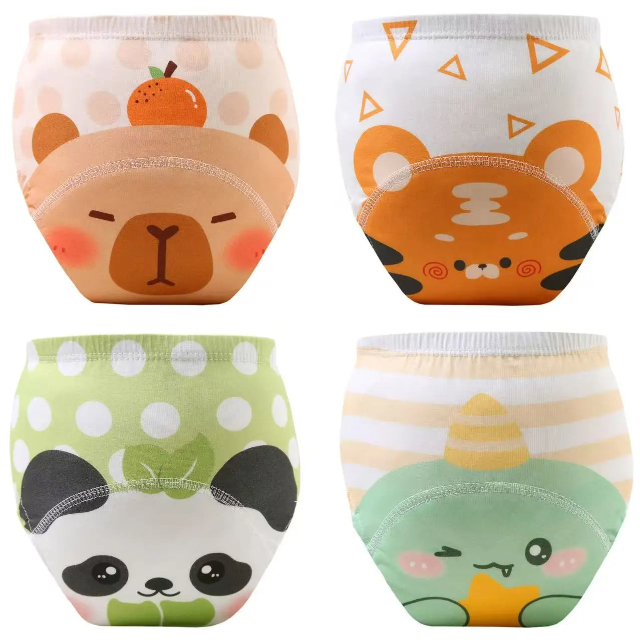 4pcs Set of Baby Cartoon Cotton Training Pants