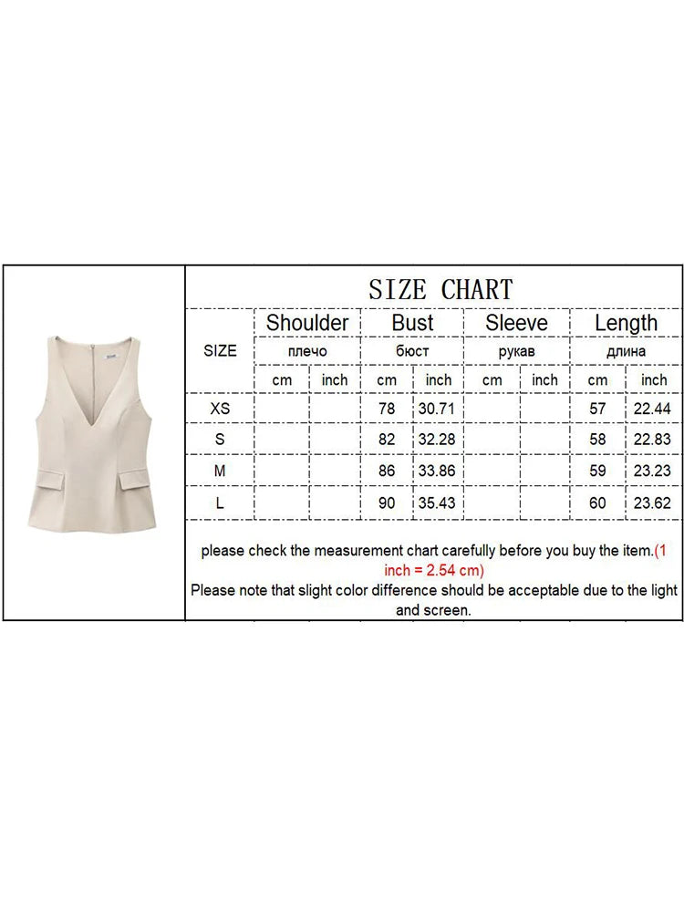 Chic Sleeveless V-Neck Top with Skirt