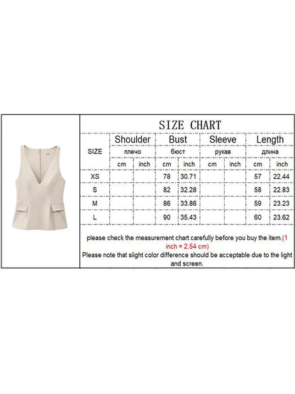 Chic Sleeveless V-Neck Top with Skirt