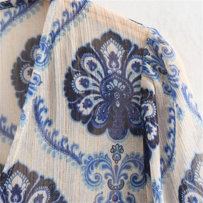 Spring/Summer Metallic Print Dress