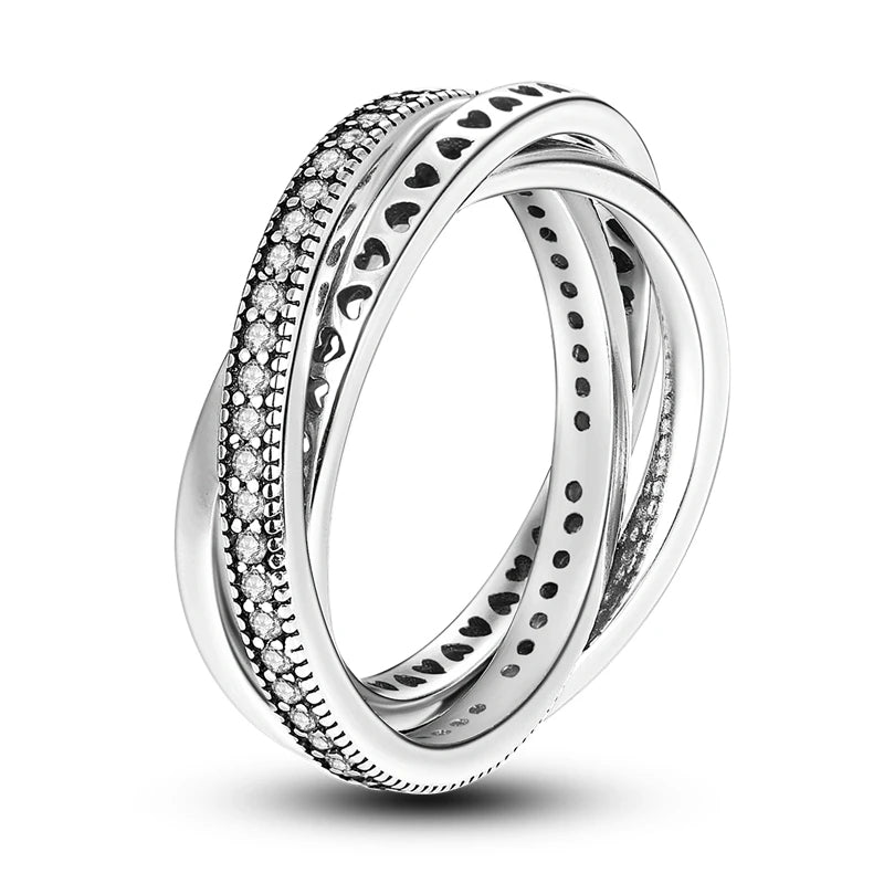 Silver-Plated Infinity Flower Daisy Ring for Women 