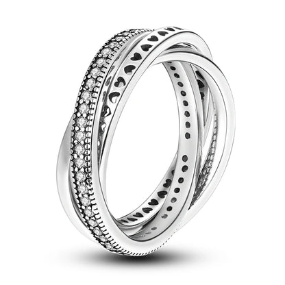 Silver-Plated Infinity Flower Daisy Ring for Women 