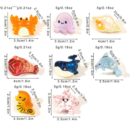 Small Cute Acetate Cartoon Hair Clips