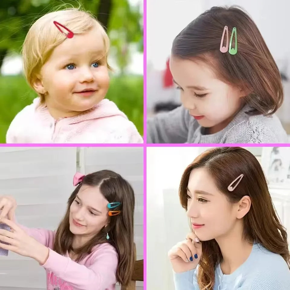 40Pcs Candy Color Drip Hair Clips