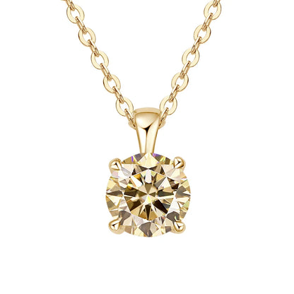 Classic Four-Prong 1ct Moissanite Pendant Necklace