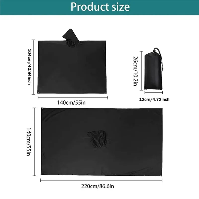 3-in-1 Military-Style Rain Poncho