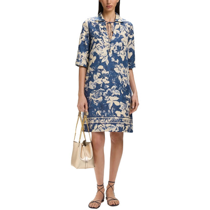 Summer Printed V-Neck Midi Dress
