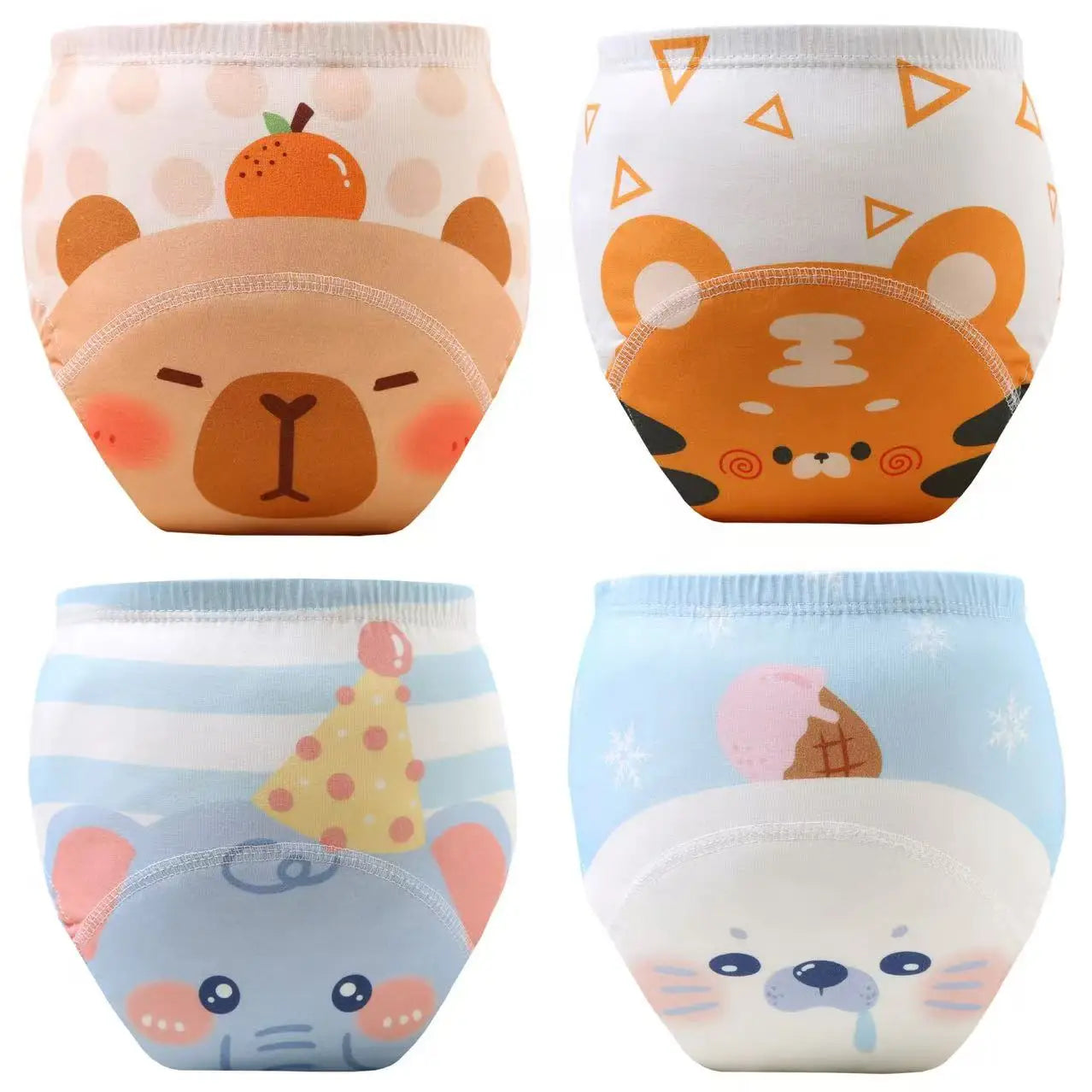 4pcs Set of Baby Cartoon Cotton Training Pants