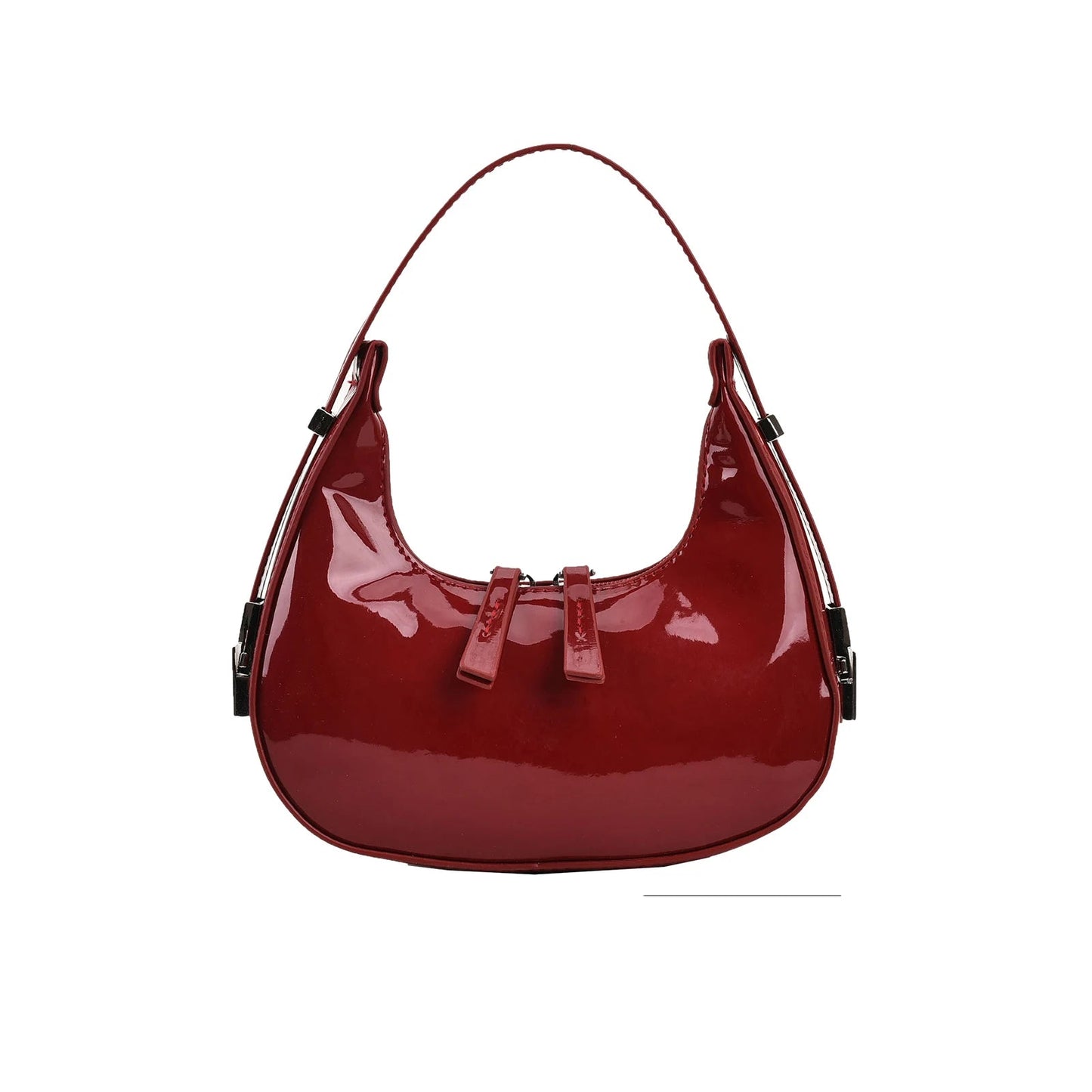 Vintage Half Moon PU Leather Shoulder Bag