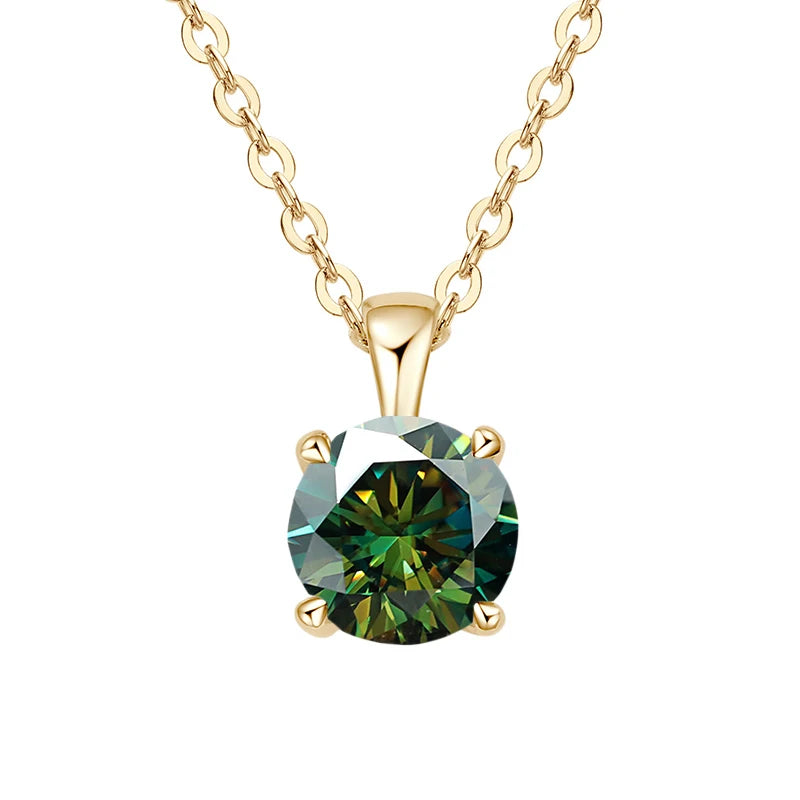 Classic Four-Prong 1ct Moissanite Pendant Necklace
