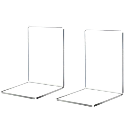 1/2pcs Clear Acrylic Bookends