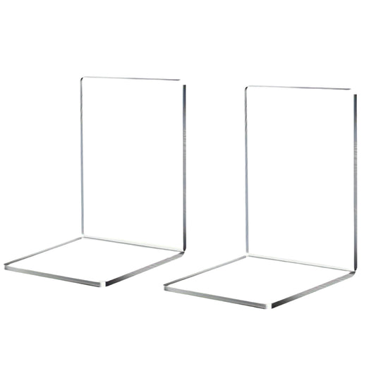 1/2pcs Clear Acrylic Bookends