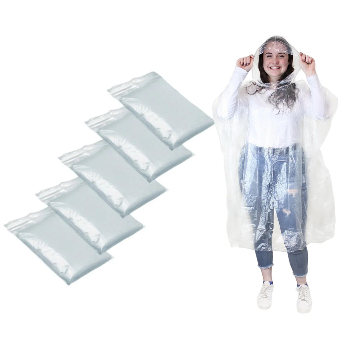 12-Pack of Disposable Waterproof Raincoats