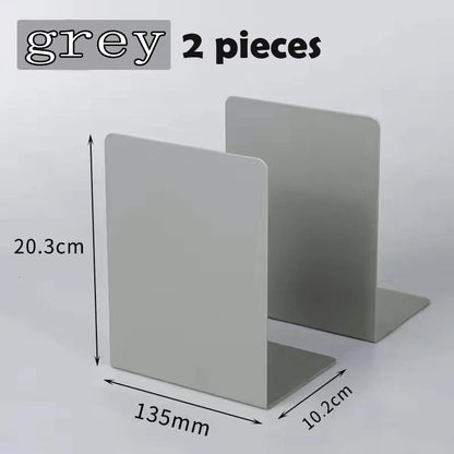 2Pcs Metal Bookends Set