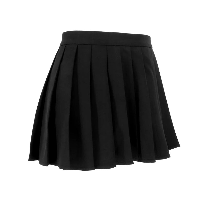 Women's Black Zipper Mini Skirt