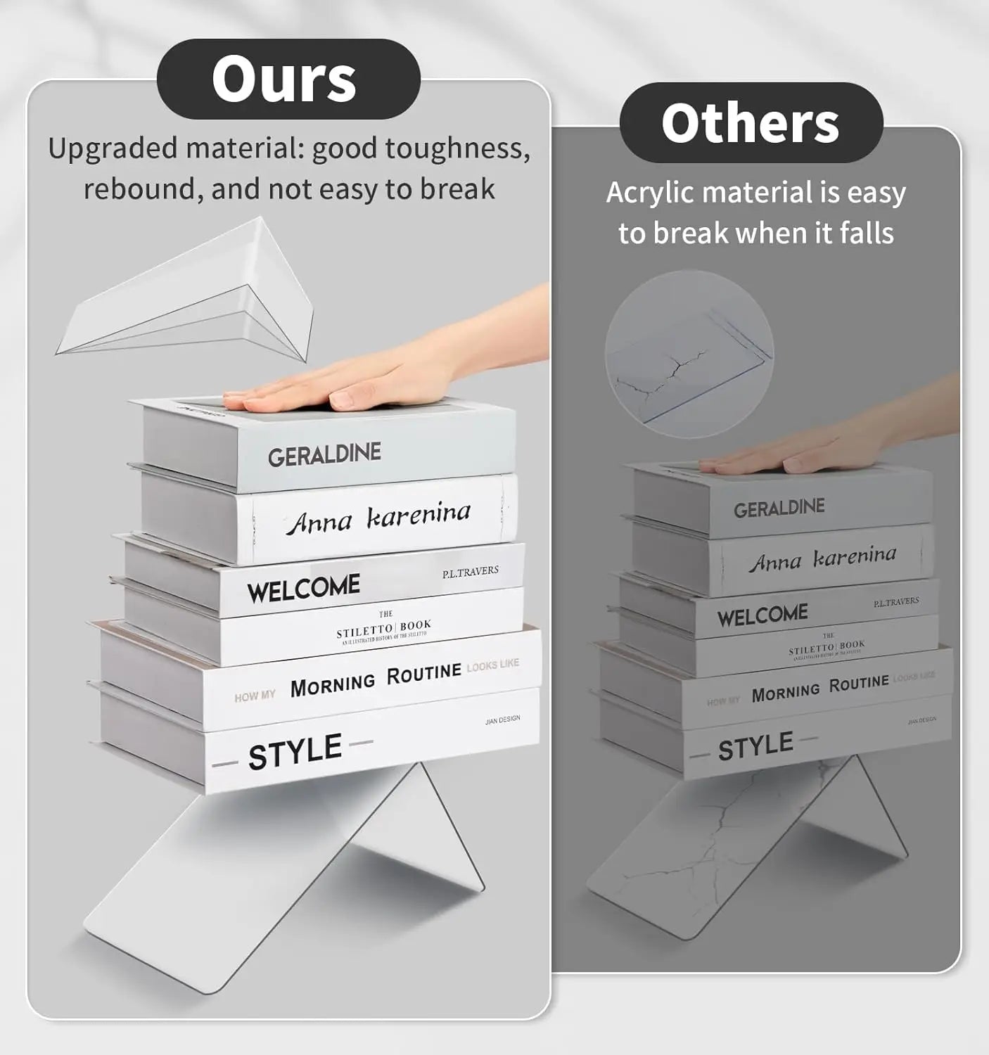 1 Piece Acrylic Bookend