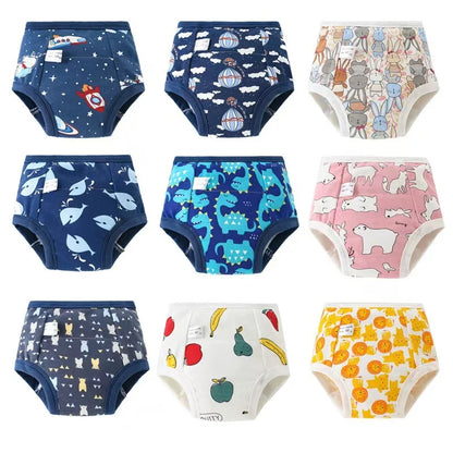 4PCS Set of Cute Cotton Baby Toilet Training Pants
