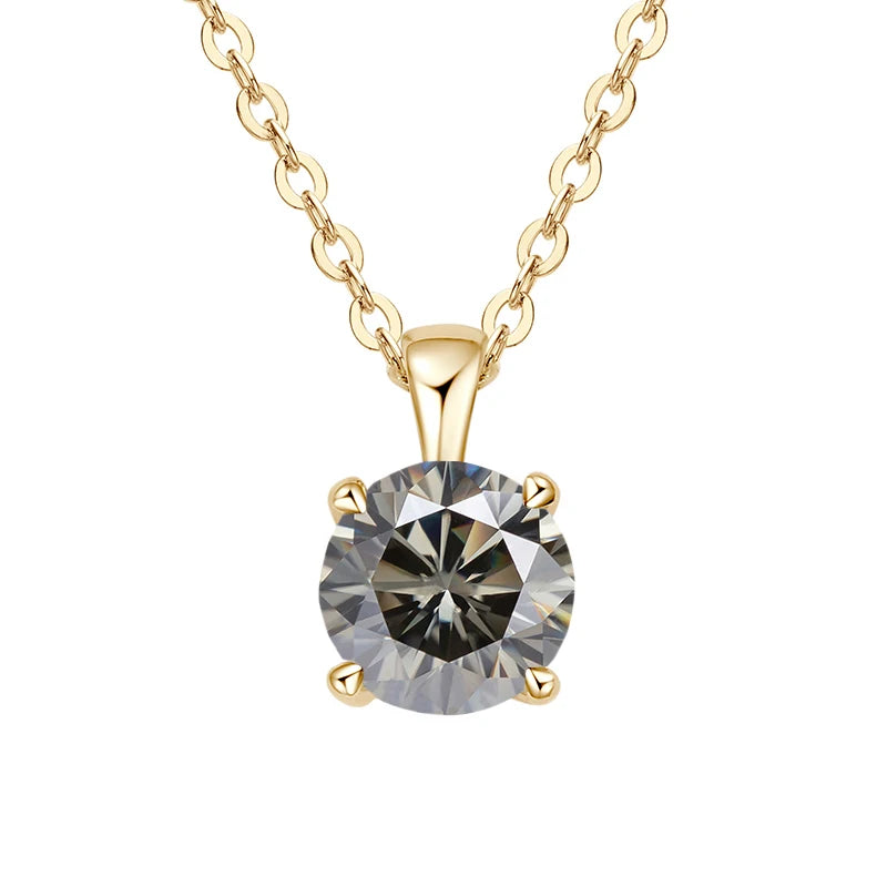 Classic Four-Prong 1ct Moissanite Pendant Necklace