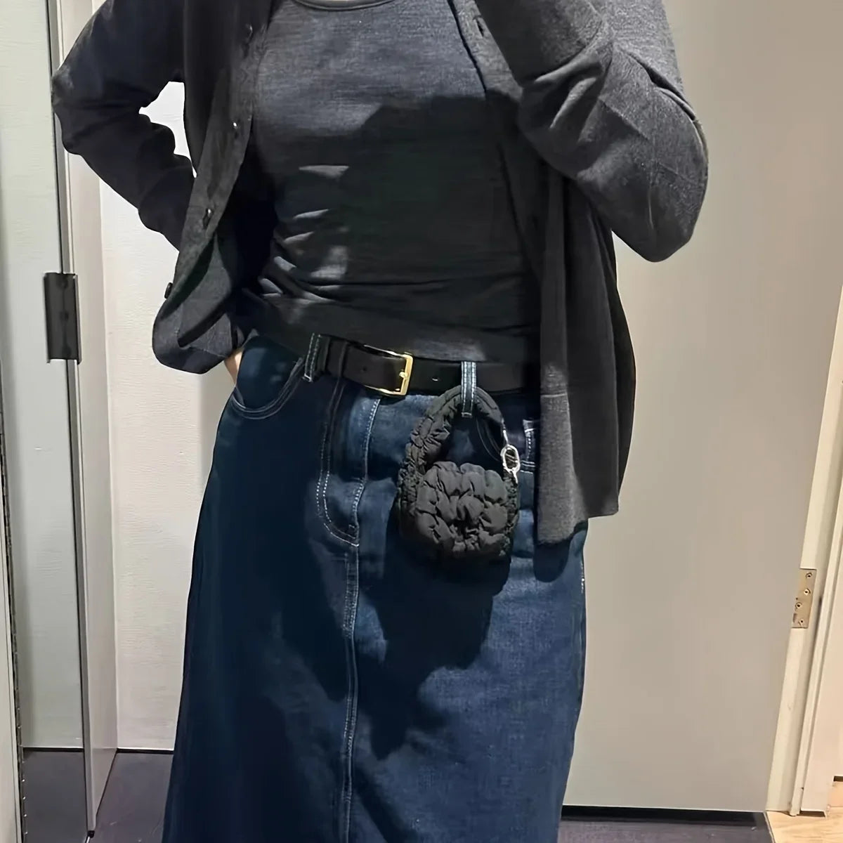 Edgy Black Mini Cloud Waist Pack