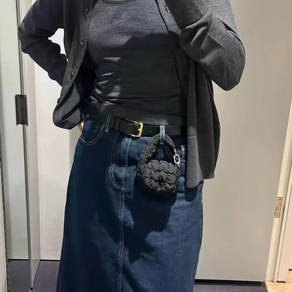 Edgy Black Mini Cloud Waist Pack