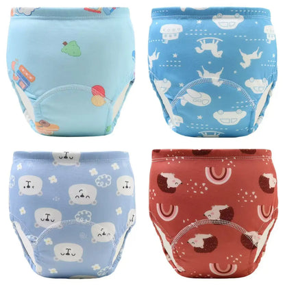 4PCS Reusable Infant Baby Potty Training Pants Set