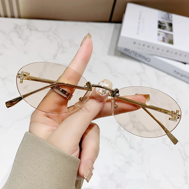 Frameless Metal Sunglasses