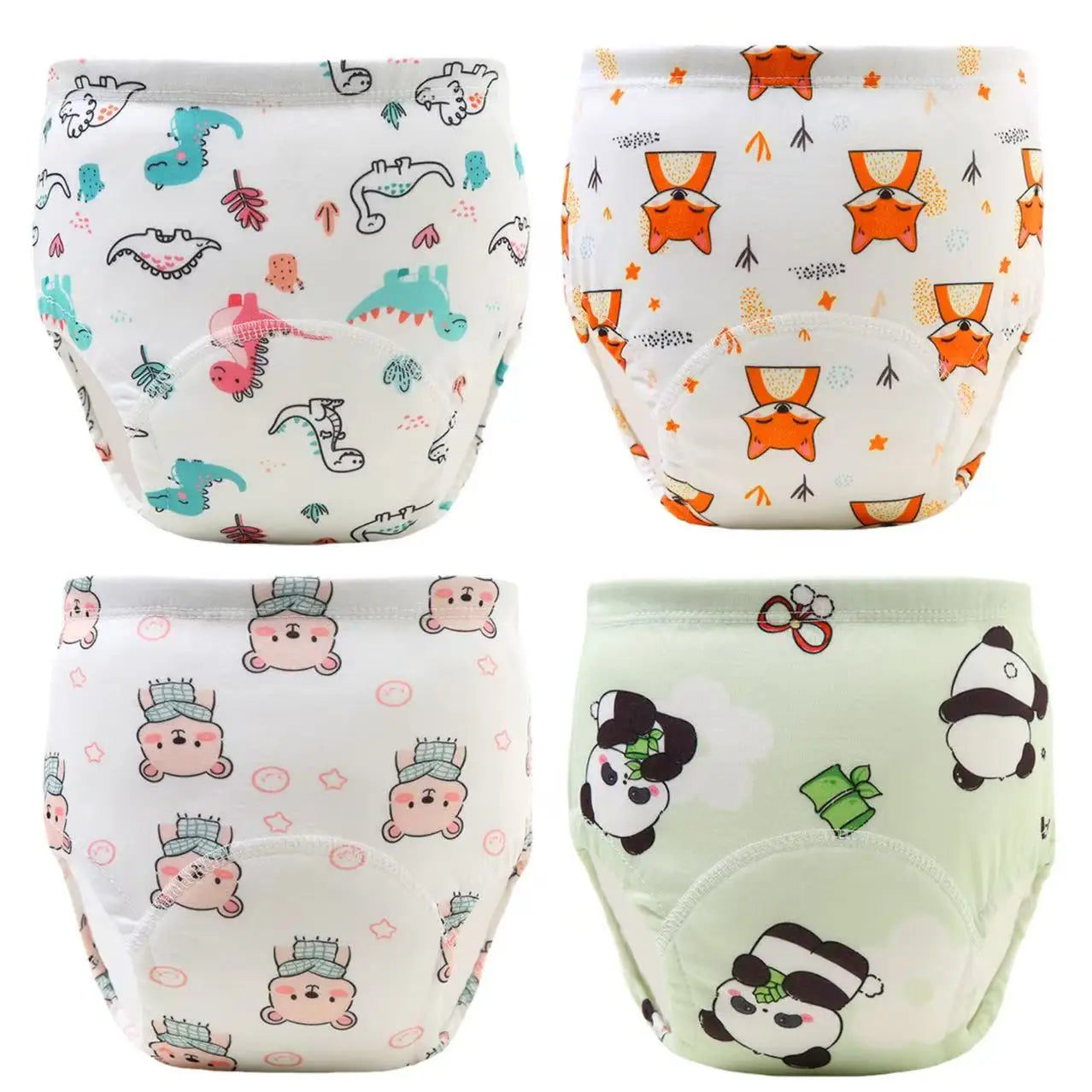 4PCS Reusable Infant Baby Potty Training Pants Set