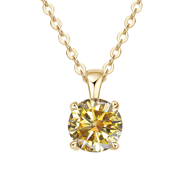 Classic Four-Prong 1ct Moissanite Pendant Necklace