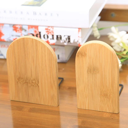 Nature Bamboo Desktop Organizer & Bookends Stand