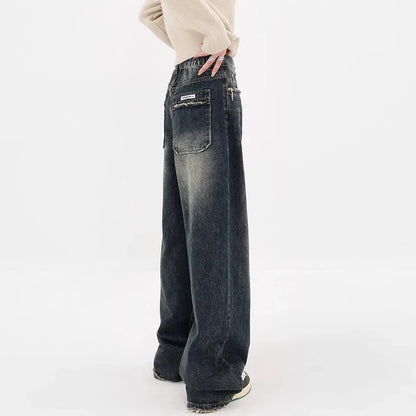 Women's Retro Loose Wide-Leg Jeans