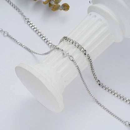 2PCS Fashion Crystal Heart Couple Bracelets