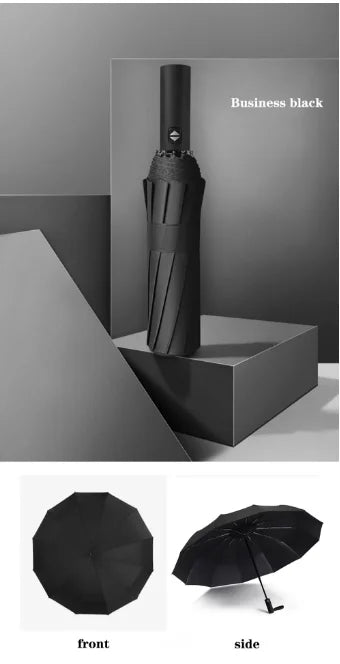 Luxury 12-Bone Automatic Folding Umbrella